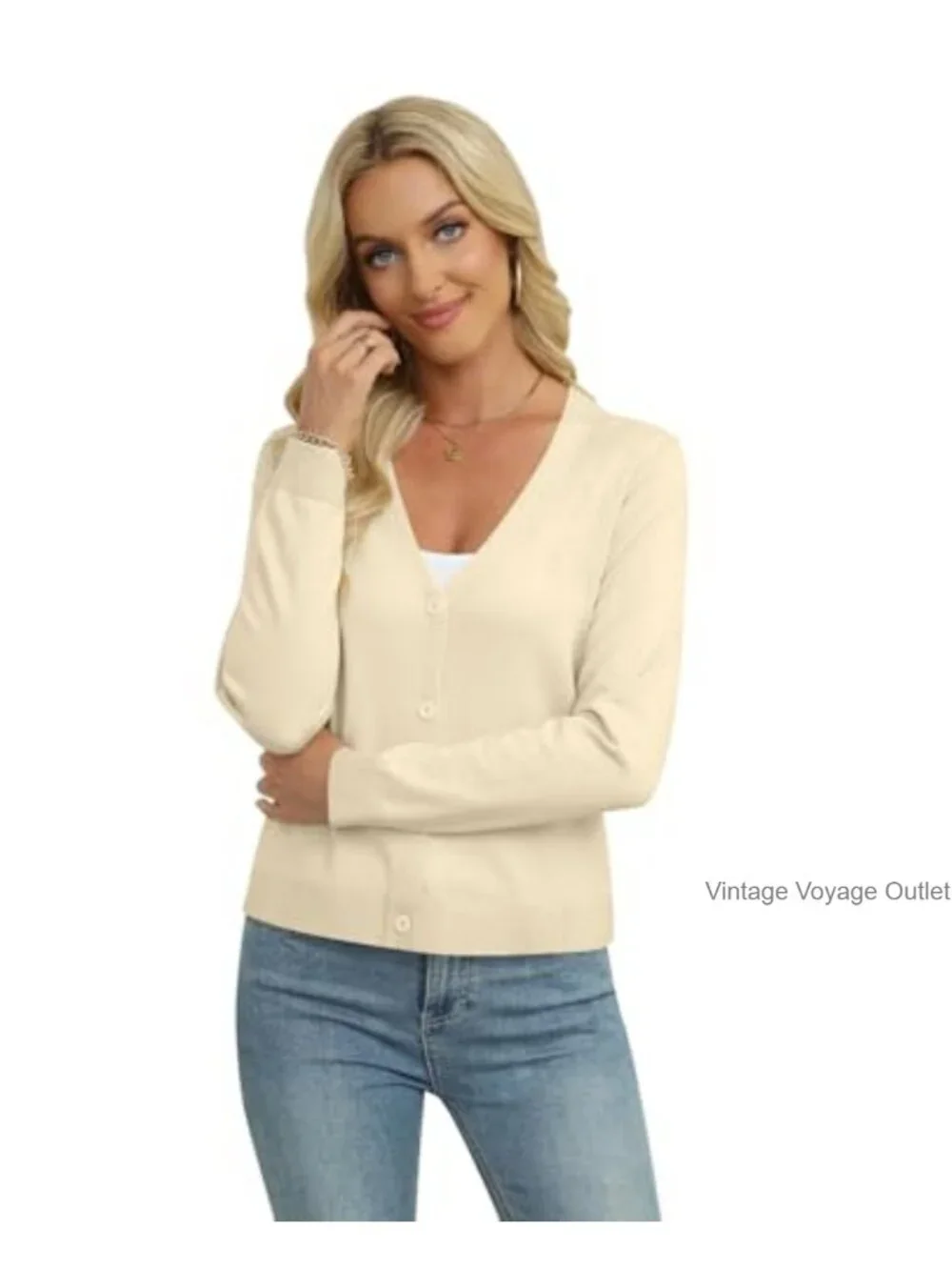 Womens Soft Cropped Cardigan Knit Lightweight Shrug Sweater Top